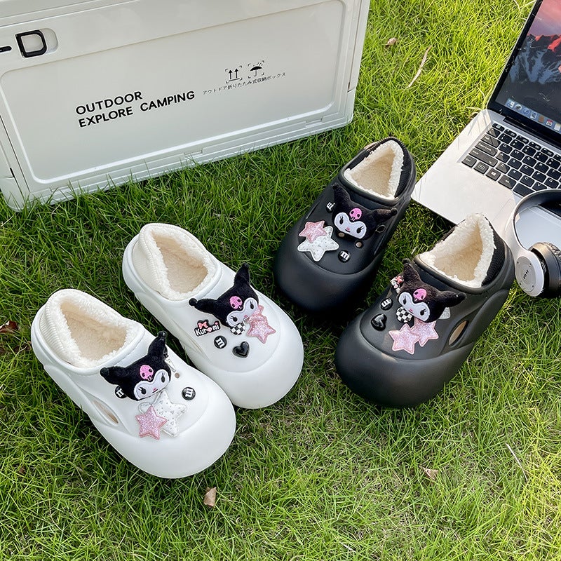 New Winter Cotton Slippers Fleece-Lined Thick Moon Shoes Soft Bottom Non-Slip Home Slippers Winter Can Be Worn 2024 - Image 2